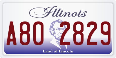 IL license plate A802829