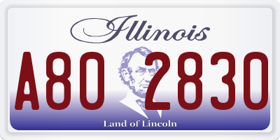 IL license plate A802830