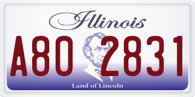 IL license plate A802831