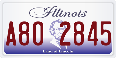 IL license plate A802845