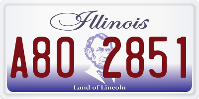 IL license plate A802851