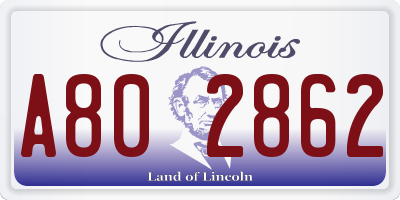 IL license plate A802862