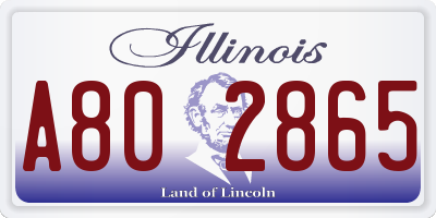 IL license plate A802865