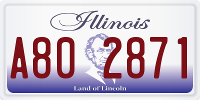 IL license plate A802871