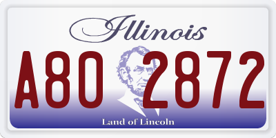IL license plate A802872