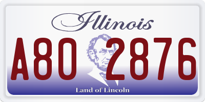 IL license plate A802876
