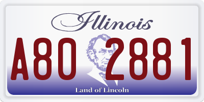 IL license plate A802881