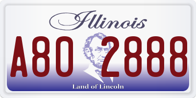 IL license plate A802888