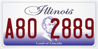 IL license plate A802889