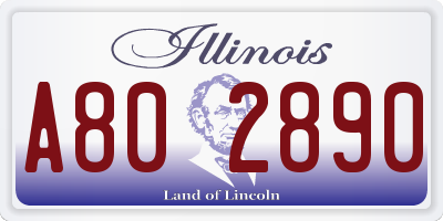 IL license plate A802890
