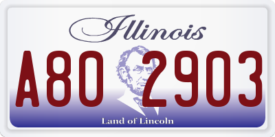 IL license plate A802903
