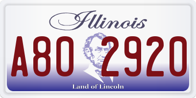 IL license plate A802920