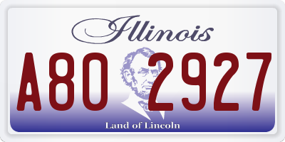 IL license plate A802927