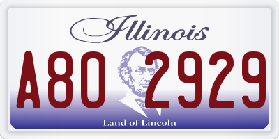 IL license plate A802929