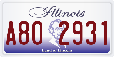 IL license plate A802931
