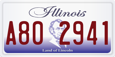 IL license plate A802941