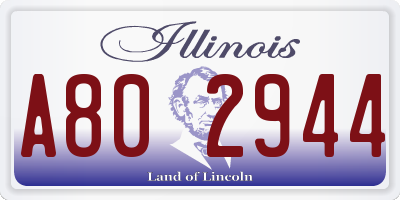 IL license plate A802944