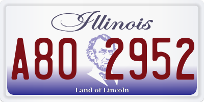 IL license plate A802952