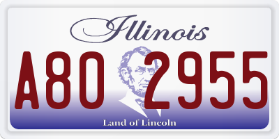 IL license plate A802955