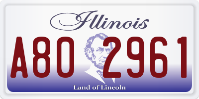 IL license plate A802961
