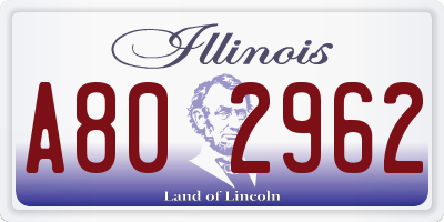 IL license plate A802962