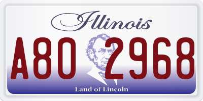 IL license plate A802968