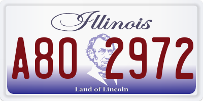 IL license plate A802972