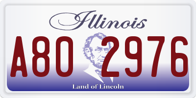 IL license plate A802976