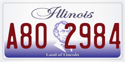 IL license plate A802984