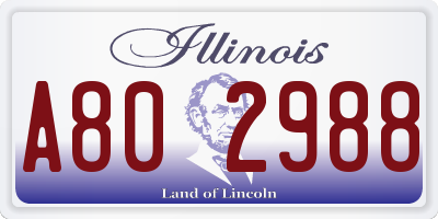 IL license plate A802988