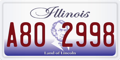 IL license plate A802998