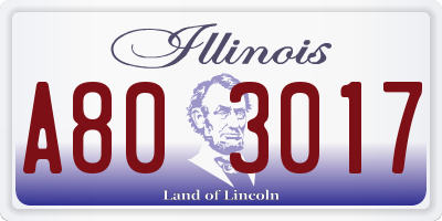 IL license plate A803017