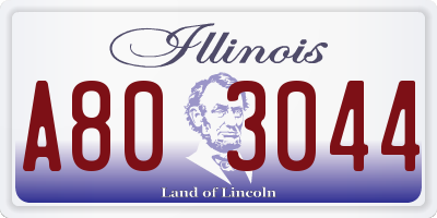 IL license plate A803044