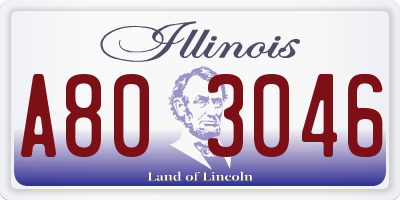 IL license plate A803046