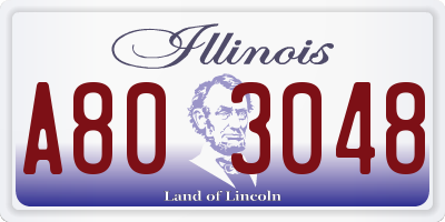 IL license plate A803048