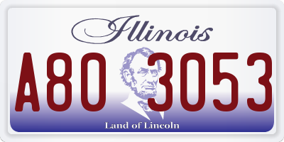IL license plate A803053
