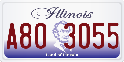 IL license plate A803055