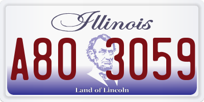 IL license plate A803059