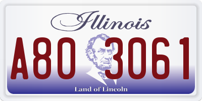 IL license plate A803061