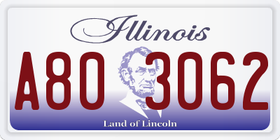 IL license plate A803062