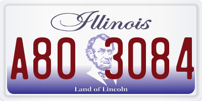 IL license plate A803084