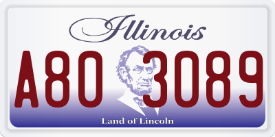 IL license plate A803089
