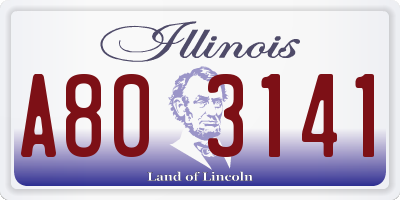 IL license plate A803141