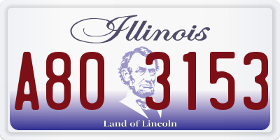 IL license plate A803153