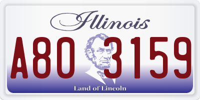 IL license plate A803159
