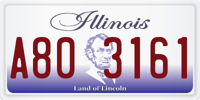 IL license plate A803161