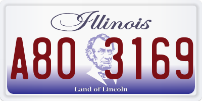 IL license plate A803169