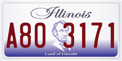 IL license plate A803171