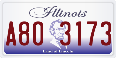 IL license plate A803173