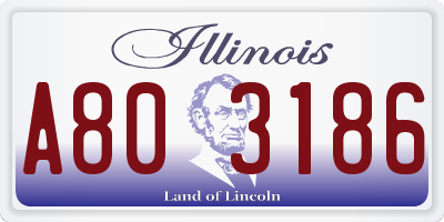 IL license plate A803186